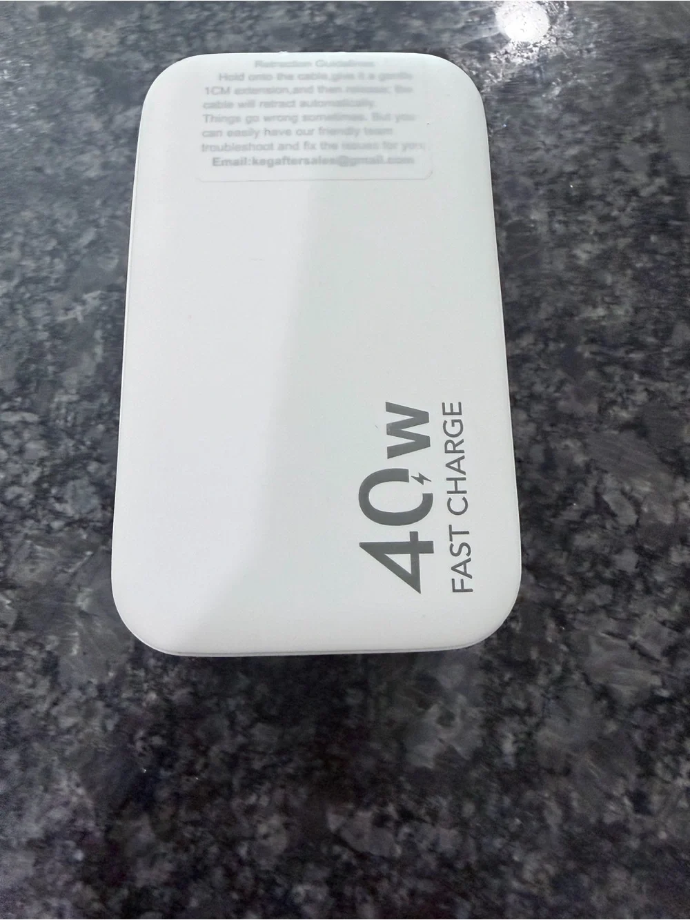 White Universal 20W PD & 18W QC Dual-Port Travel Charger with Built-In Cables